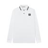 Men Women Classic Embroidered Polo Shirt Long Sleeve Loose Fit Cotton Casual Top