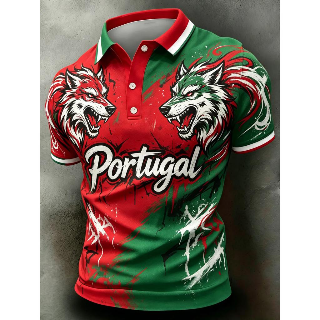 Football Print Polo Shirt for Men Classic Design Mens Polo Shirts Short Sleeve Dress Shirts for Men Workout Shirts for Men Golf Polos for Men
