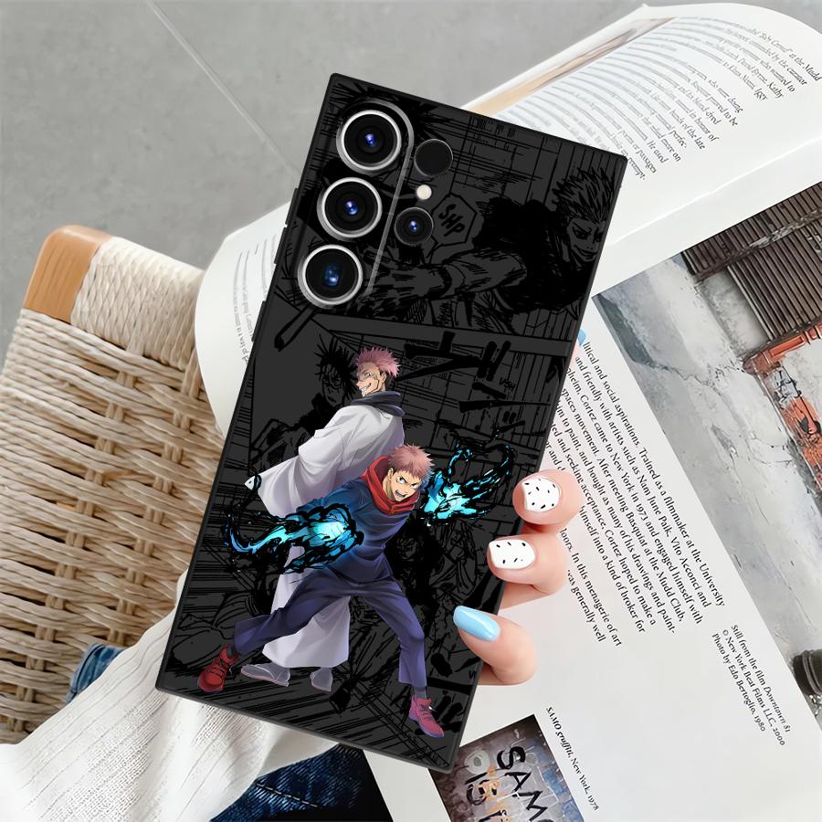 

Аниме J-ujutsu Cool Kaisen Чехол для Samsung Galaxy S25 Ultra S24+ S25+ S9 S20 S21 S22 S24 Plus S23 FE Мягкая задняя крышка телефона Galaxy S9