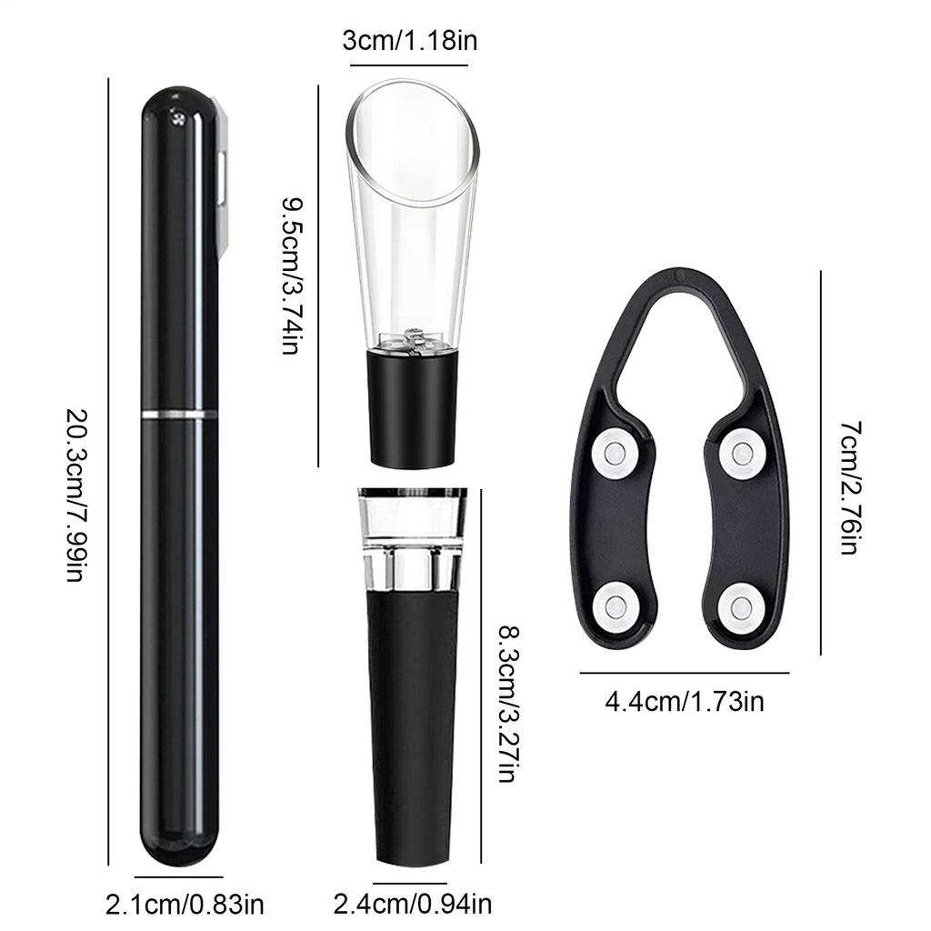 Wine Opener Portable Cork Remover Tool Air Pressure Pump Wine Bottle Opener For Travel Bar Bartender Kitchen Apartment