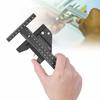 BIKING Carpentry Marking Ruler, Woodworking Ruler, Aluminum Alloy T-Type Scriber, Carpentry Measurement Marking Gauge Tool, Black