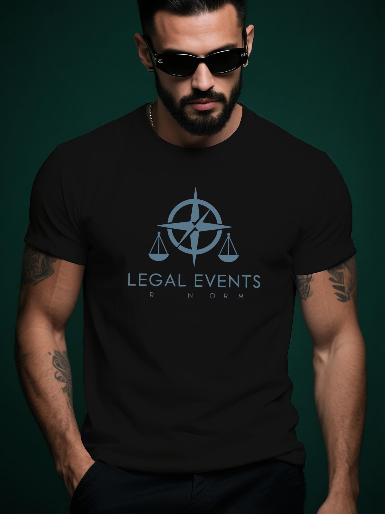 Legal Events Graphic Print Summer Casual Tshirt - Vibrant... S
