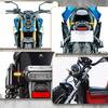 4* 3-LED Motorcycle Turn Signals Blinker Light Indicator Flowing Amber Universal