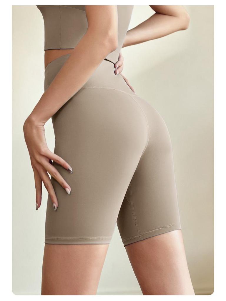 Women's High Waist Quick-Dry Fitness Shorts - Peach Butt Yoga Pants