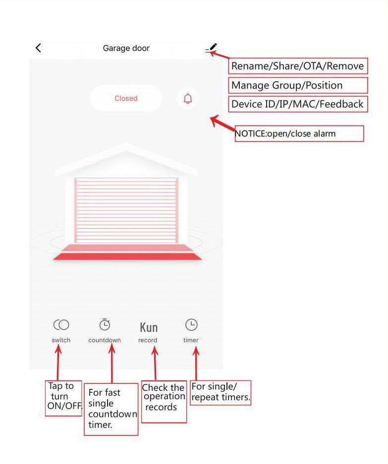 WiFi Smart Garage Door Controller with Alexa Voice and App Support