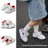 2026 Spring Korean Style Girls' Cartoon KT Cat Low-Top White Sneakers - Versatile Sports & Training Shoes