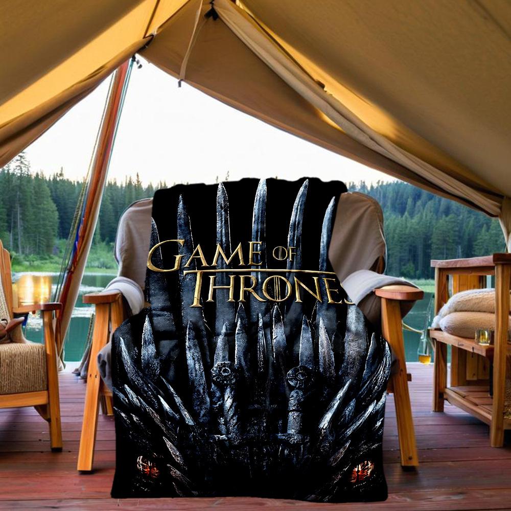 1PC Game of Thrones Outdoor Blanket Lightweight Flannel, Soft & Warm, All-Season, Outdoor, Camping, Living Room, Office, L1106082