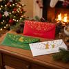 3pcs Gold Foil Cash Envelopes Xmas Tree Holiday Envelopes Christmas Gift Envelopes  New Year Party