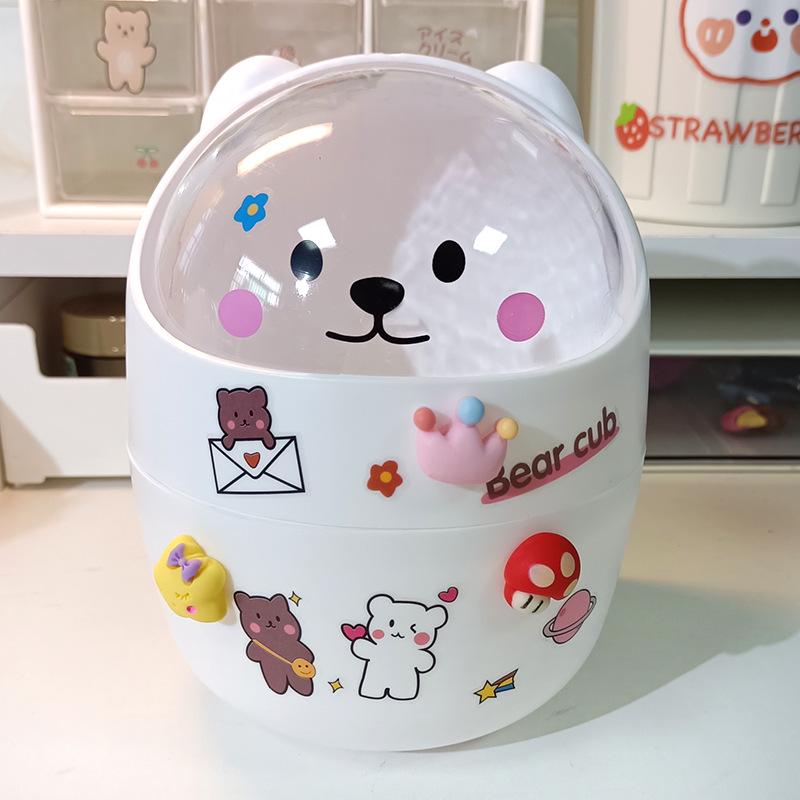 

Мини-корзина для мусора и ящик для хранения в виде милого медведя для студентов и общежитий