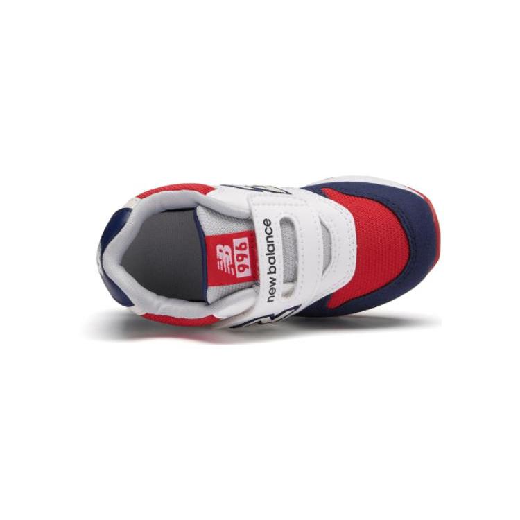 New Balance NB 996 Durable Breathable Low-Top Running Shoes White Red Blue Infant And Toddler