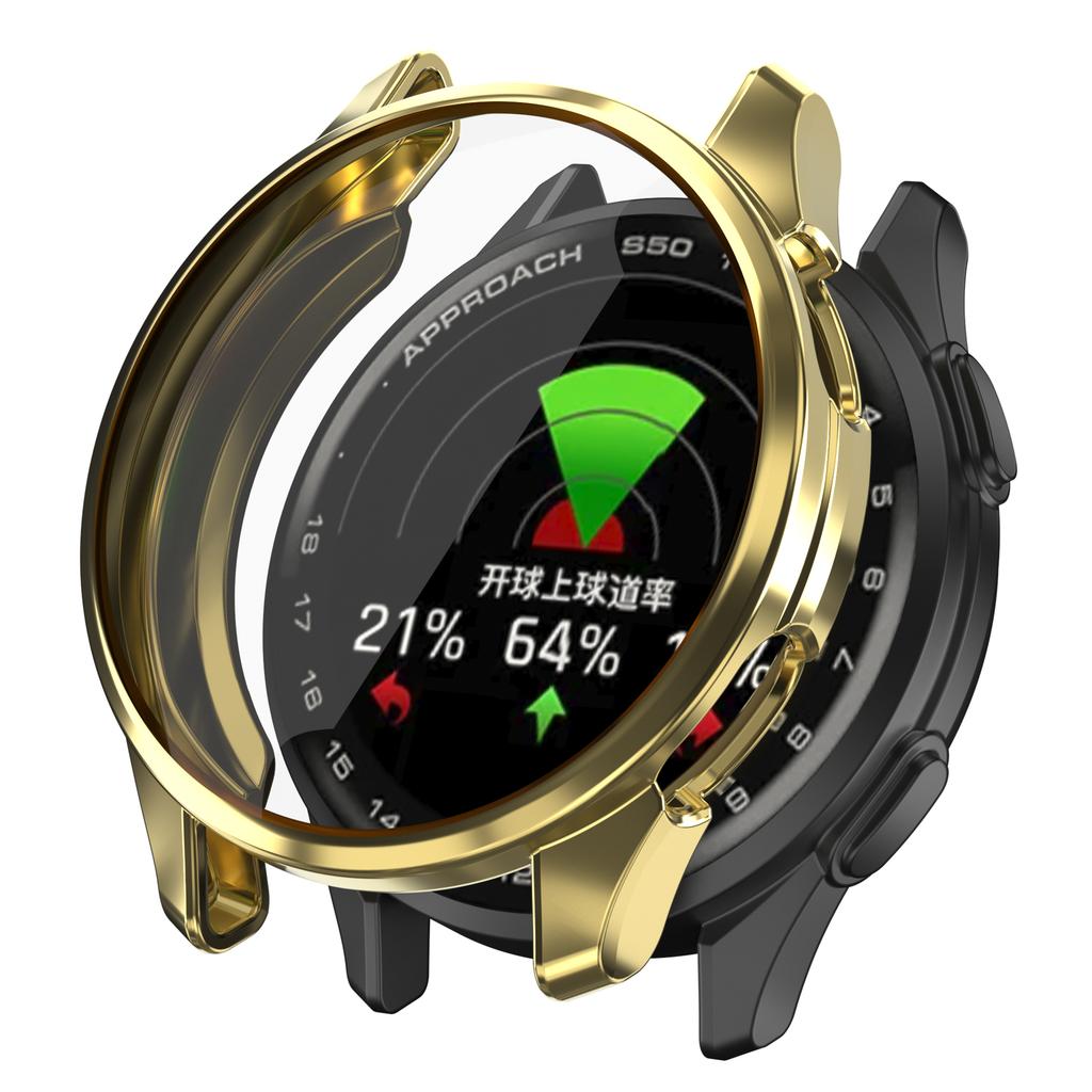 Für Garmin Approach S50 Uhrengehäuse Galvanisierung Vollständig umwickelte TPU-Abdeckung