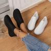 Einfarbige Sneakers für Damen, atmungsaktives Mesh-Gewebe, leichte Outdoor-Laufschuhe mit niedrigem Schaft, Sport-Socken