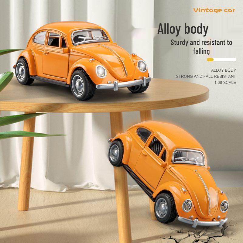 Retro Beetle Classic Alloy Toy Car with Opening Doors