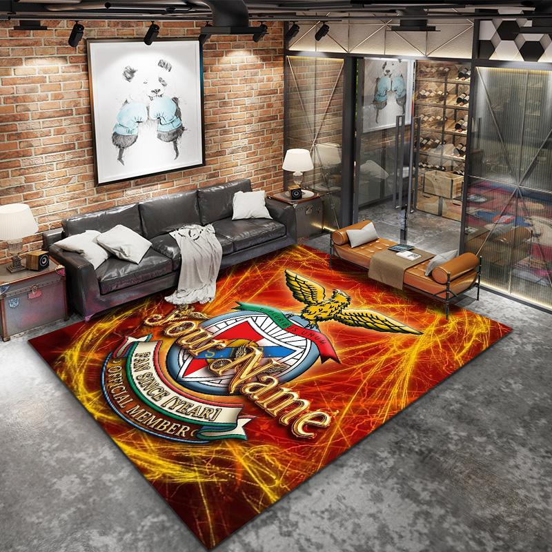 Benfica Crest Custom Name Carpet Rug For Living Room Bedroom Home Sofa Decoration Kids Play Nonslip Floor Mat