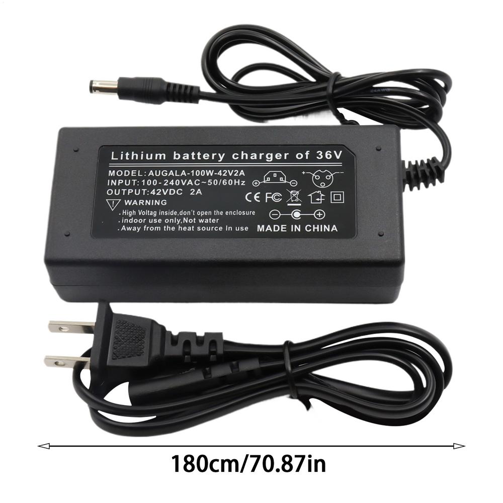 Battery Charger For Bike 42V2A Electric Charger Replacement Vehicle Charging Equipment Energy-Saving Maintainer For E-bikes