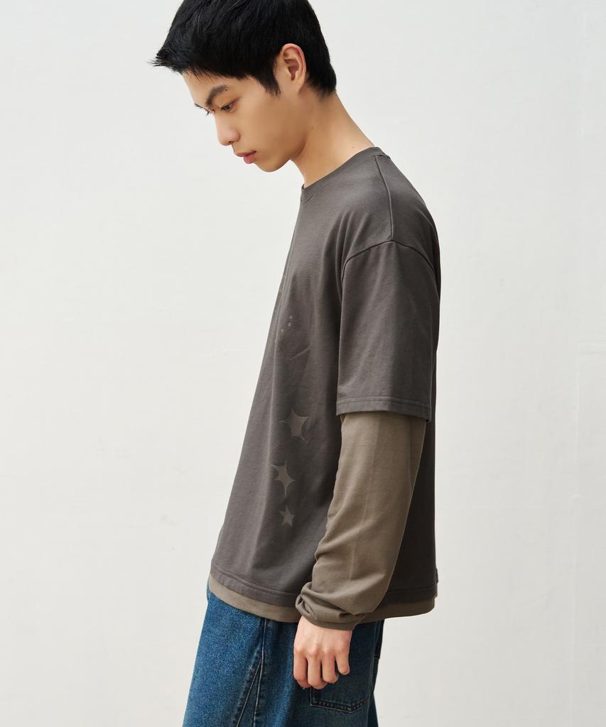 OURDAYZ Noise Layered Long Sleeve [Charcoal]