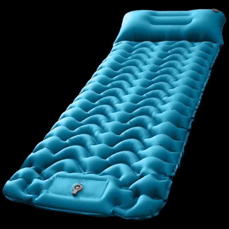 Outdoor Foot-Pump Inflatable Camping Air Mattress 196 x 125 x 9 cm