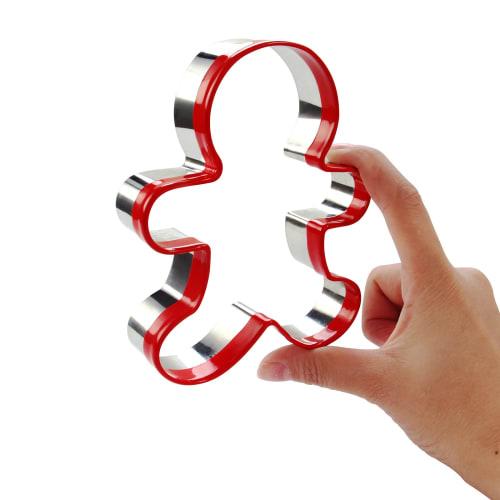 Shenghai Gingerbread Man Cookie Cutter, Set of 3, Perfect for Lunch Boxes, Character Bento, Rice Cutter, Christmas Baking Decorations
