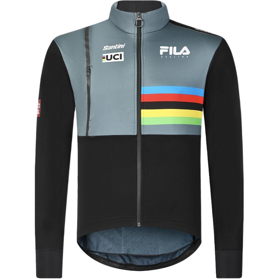

FILA Cycling Series Logo Color Block Retro Sports Stand Collar Comfortable Casual Jacket Men jackets Black A11M448503F-BK L