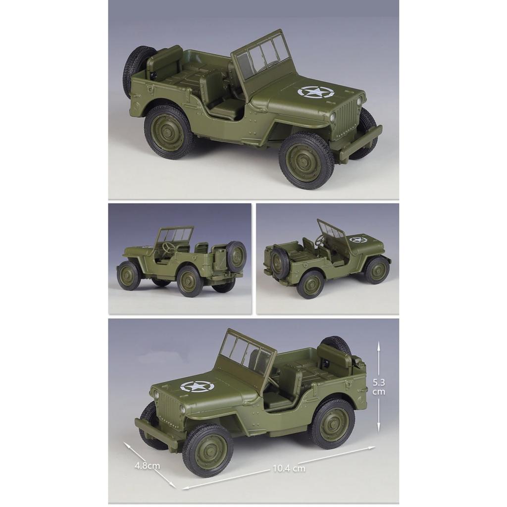 Welly 1/36 JEEP 1941 Willys MB Alloy Tactical Truck Armored Car Model Diecast Military Transport Off-road Vehicle Model Kids Toy