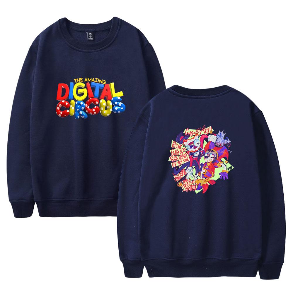 Men's The Amazing Digital Circus Print Hoodies Round Neck Hooded Sweatshirts Man Travel Pullover Male Top Streetwear Outdoor Tracksuit