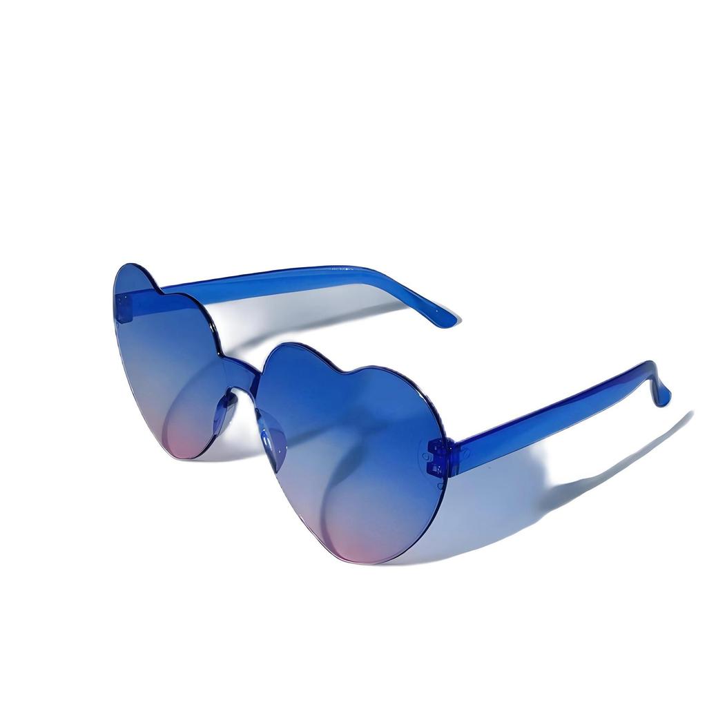 Trendy Heart-Shaped European-American Sunglasses for Women - Masquerade Party & Fun Glasses