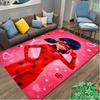 Ladybug Rug Ideal for Reading Room, Multi-purpose Office Chair Sofa Carpet, Anti-slip Printed Home Area Rug