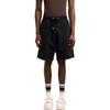 AMIPARIS Minimalist Solid Color Lace-Up Casual Five-Point Shorts Unisex shorts Black USO640JE0091-001