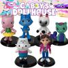 Gabby's Dollhouse Pvc Model Toy Set Adorable Cartoon Figurines For Kids And Collectors Set Of 6