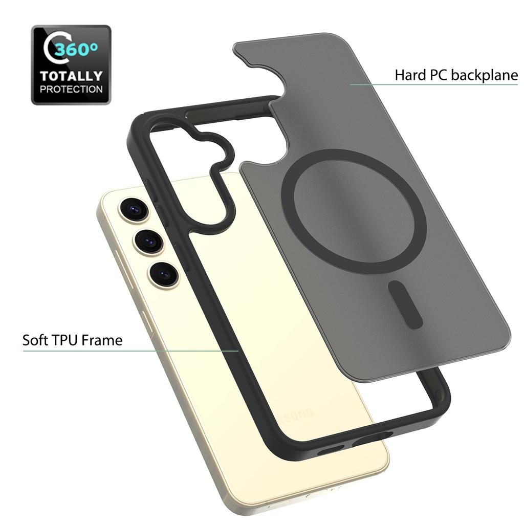 Matte Magnetic Phone Case for Magsafe Mag Safe Samsung Galaxy S26 Plus S25 Fe S24 S23 Ultra S22 A15 A16 A26 A35 A36 A56 A37 A55 A57 Back Phone Cover
