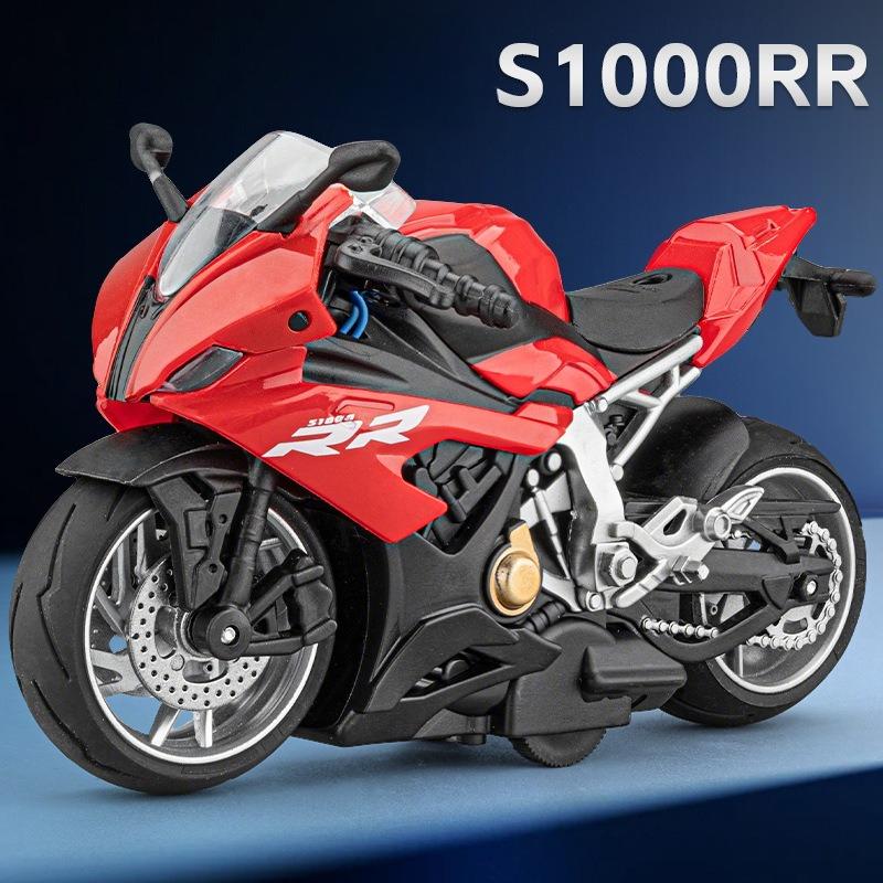1:14 S1000Rr Motorcycle Model Toy Alloy Diecast Shock Absorption Miniature Racing Motor Models For Kids Gifts