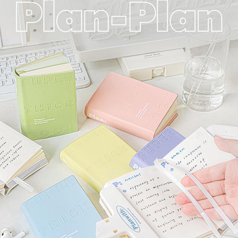 80*123MM High Face Value Thick PU Embossed Two-color Blank Inner Page Study Notes Memo Portable Pocket Notebook