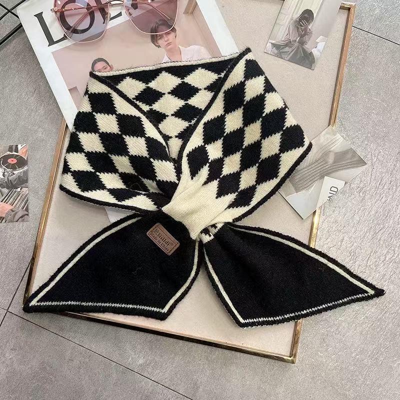 

Women s Houndstooth Double-Sided Scarf Set - Thickened, Versatile, Autumn/Winter Neck Warmer