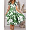 GMXIA Abiti casual con scollo a V a maniche corte primavera estate moda donna