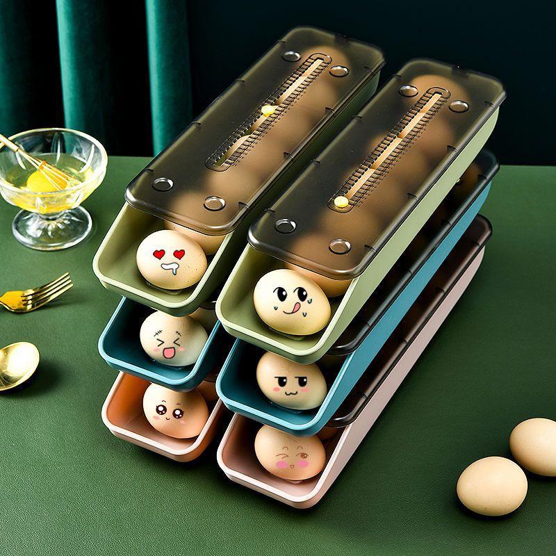 Kitchen Creative Multifunctional Stackable Egg Box Refrigerator Fresh-keeping Storage Box Convenient Home Storage