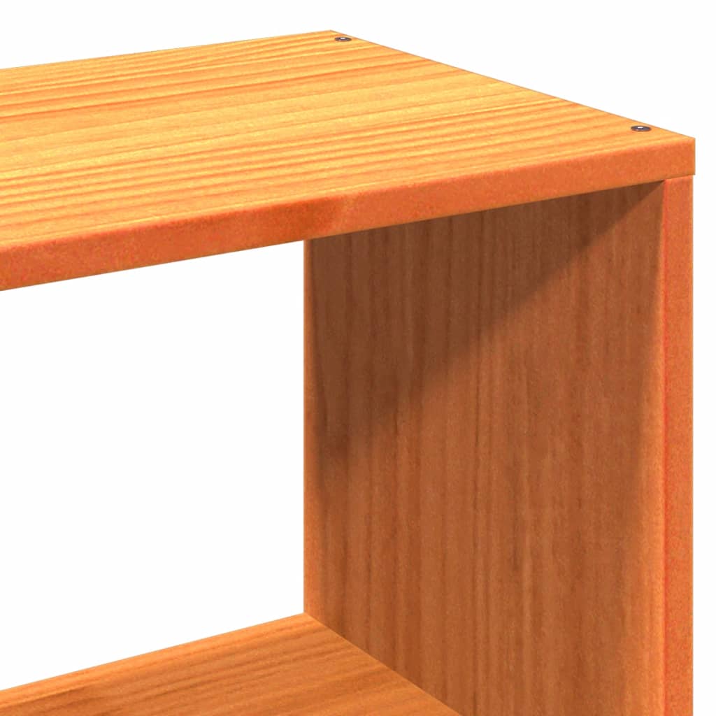 Headboard with Storage Space Wax Brown 100 Cm Solid Pine Wood