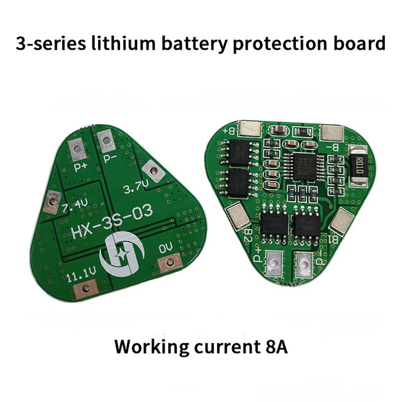1/3/5Pcs 3S 12V 18650 Lithium Battery Protection Board 11.1V 12.6V Overcharge Over-Discharge Protect 8A 3 Cell Pack Li-Ion