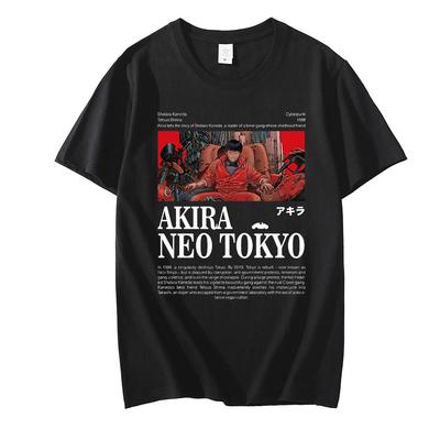 Akira Neo Tokyo T Shirt Unisex Unisex Fashion Anime Cartoon T-shirt Harajuku Casual Ullzang Japanese Style Short Sleeve Summer Tops Tees
