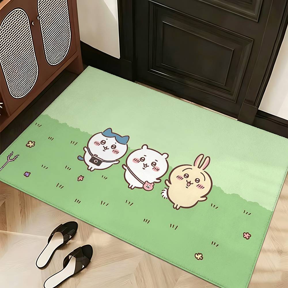 Cartoon C-chiika-waS Carpet Bathroom Anti-slip Mat Door Mat Home Decoration Mat Entrance Door Mat Scratch-resistant Door Mat