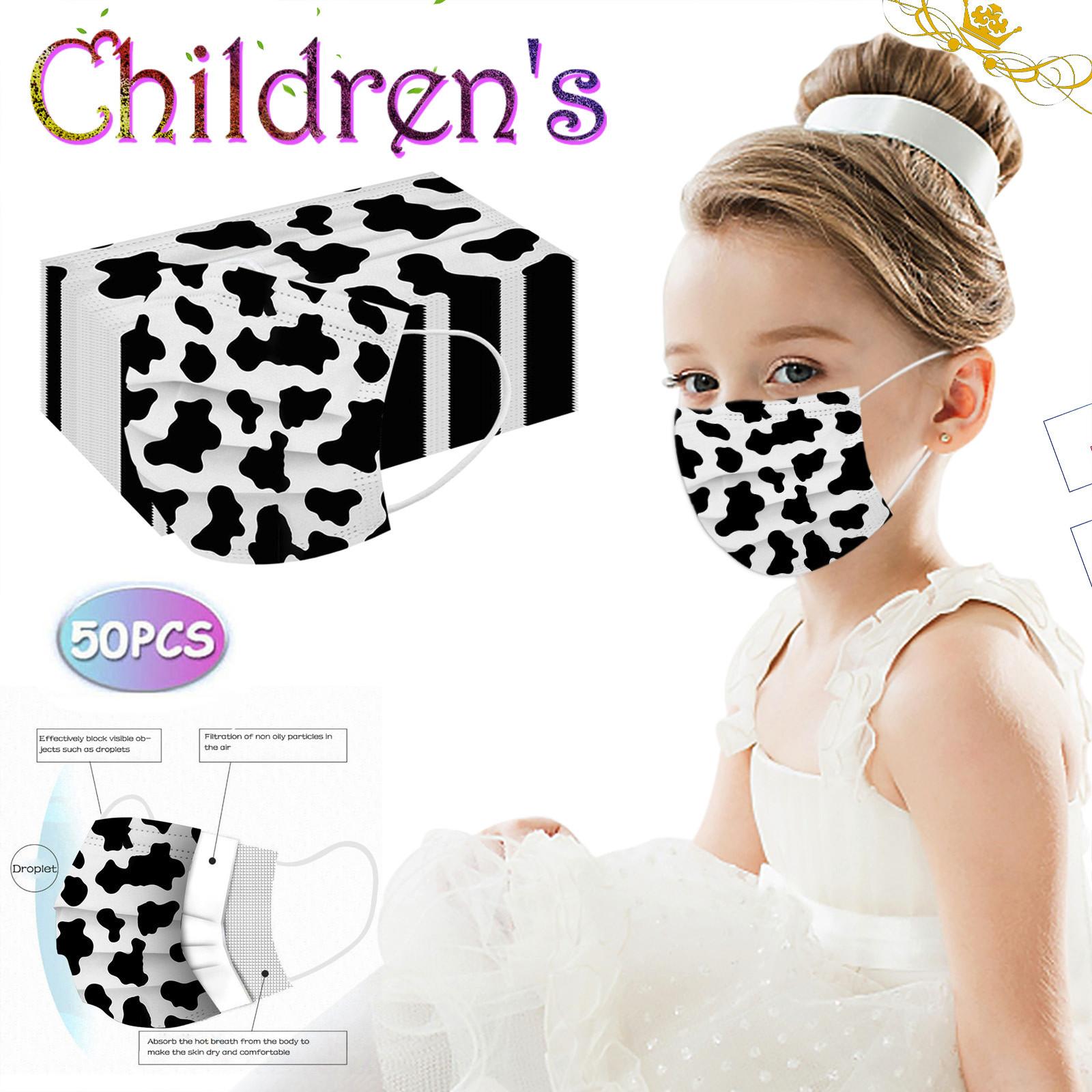 

Children s Tie-dyed Disposable Industrial Three Layer Face Mask чёрный