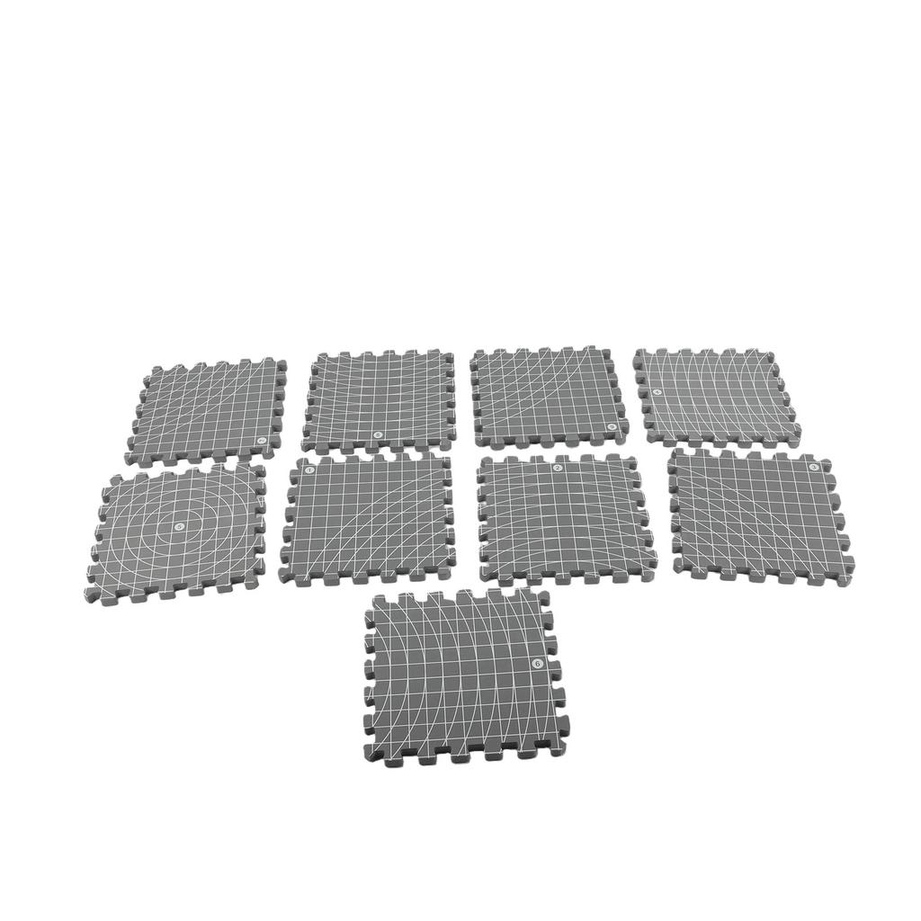 9PCS Interlocking Blocking Mats Extra Thick Blocking Boards with 100 T Pins for Knitting Crochet Projects
