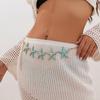 Lustrous Star Fish Waist Chain Adjustable Belly Chain Elegant Body Chain for Swimwear Beach Vacation Lady Waist Ornament