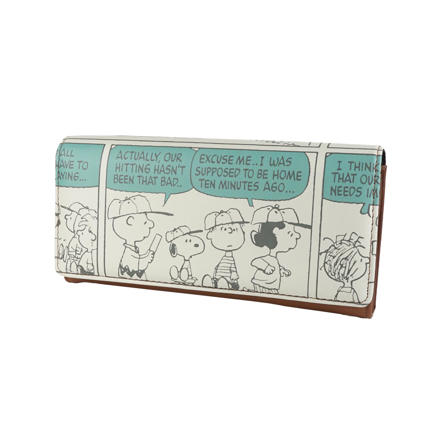

Long wallet with long comic comic for gift [Emono] flap, wallet, wallet, Snoopy, print, pattern, zipper, patch, women, Mother s Day, birthday, (brown)