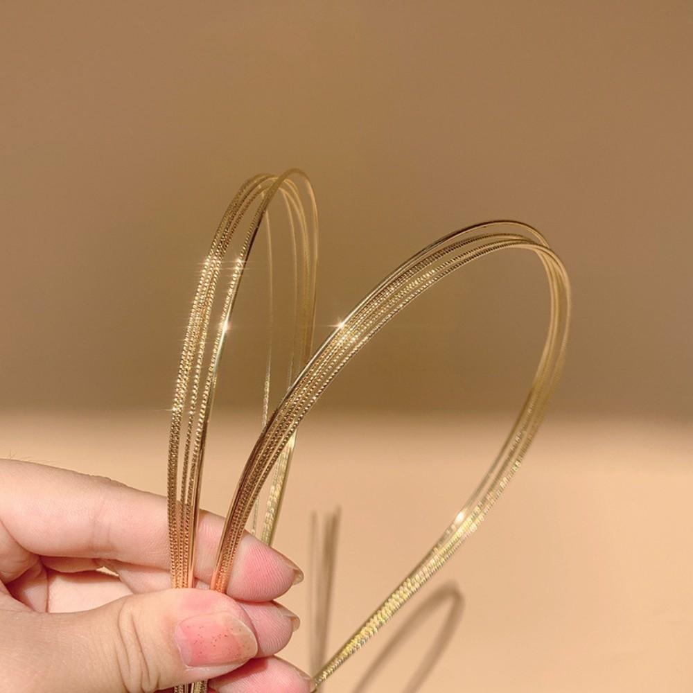 Adjustable Thin Headbands Metal Head Hoop Elegant Hair Band Girls