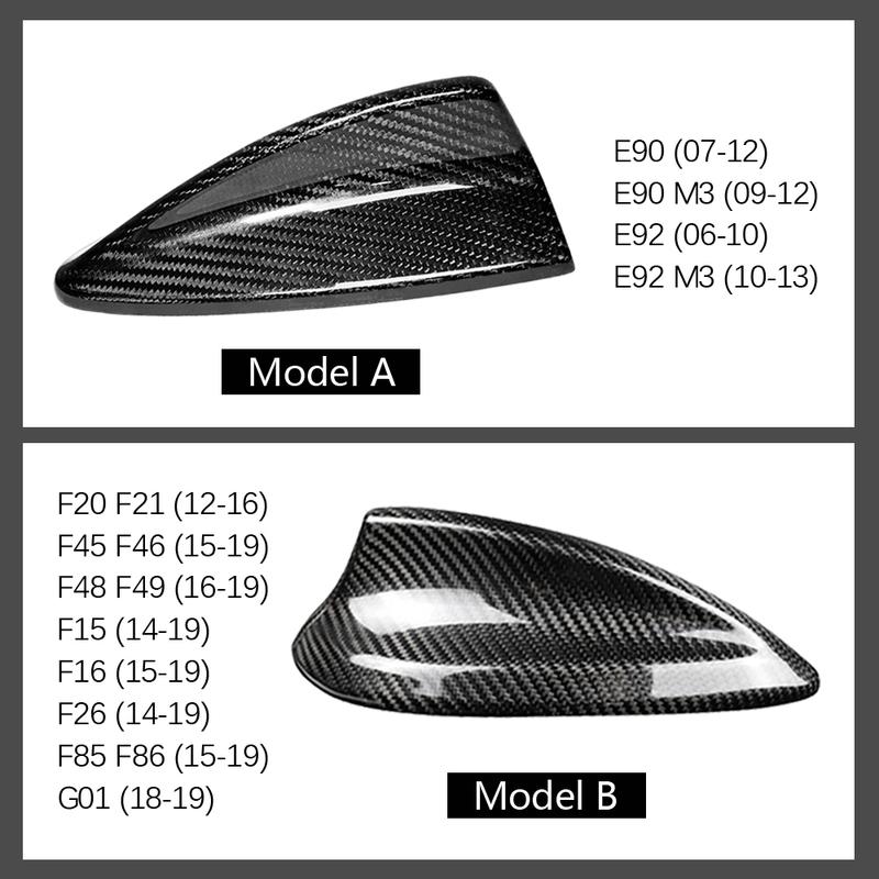 Real Carbon Fiber For BMW M2 M3 M4 12345 7 Series X1 X3 F22 F30 F34 F80 F87 F32 F36 F82 G11 G20 G12 G30 Shark Fin Antenna Cover