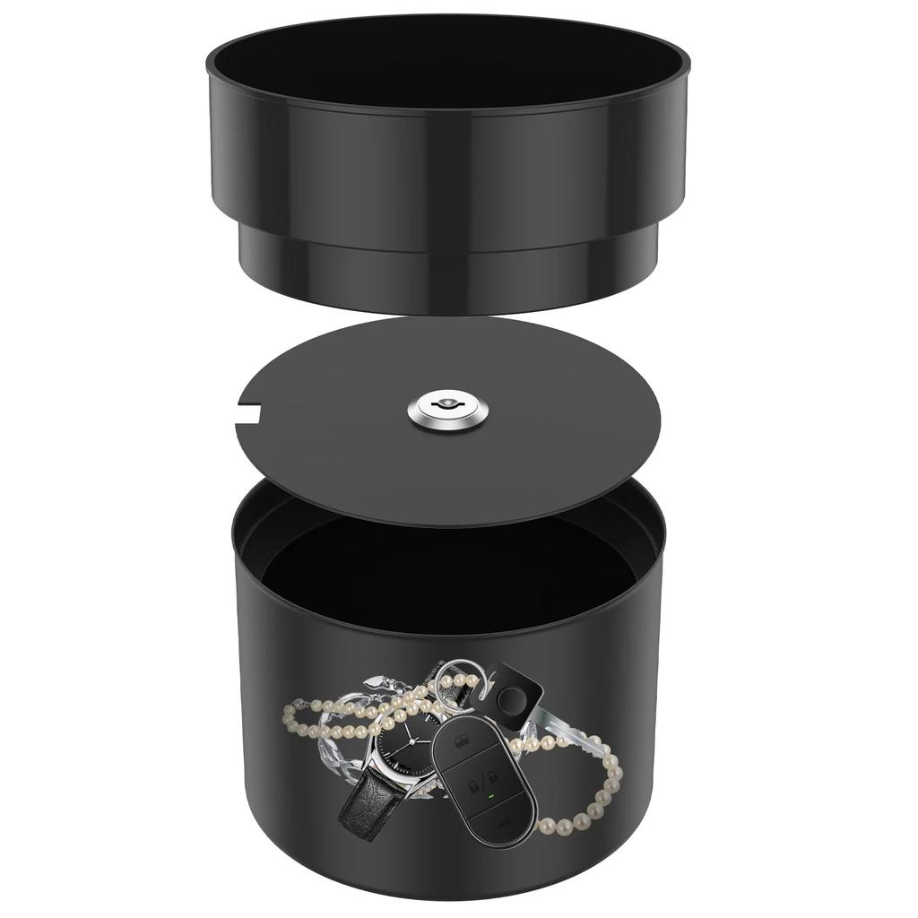 2 Layer Flower Pot Storage Box Hidden Safe Metal Flower Pot PiggyBank Decorative Secret for Hiding Cash Jewelry Key Ring Watches