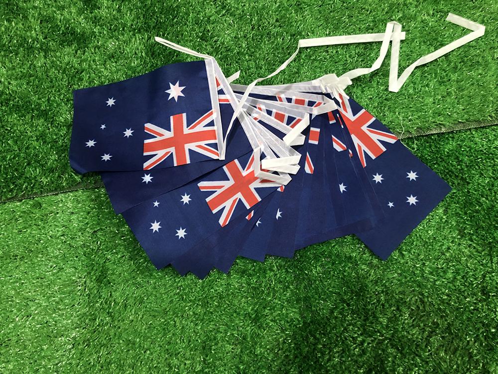 SKY FLAG Australia Ghirlande di Bandierine 14x21cm 20pz/lotto Pennant in Poliestere Striscione Stringato Australia Ghirlande Festival Festa Vacanza