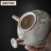 Japanese Ink Wood-fired Porcelain Teapot Retro Side Handle Pot Tea Maker Kettle Oolong Tea Teaware Accessories Gift Collection