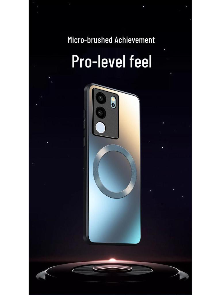 Vivo S17 Pro Magnetic Frosted Protective Phone Case - Advanced Full Coverage Anti-Fall Hard Shell 5G.