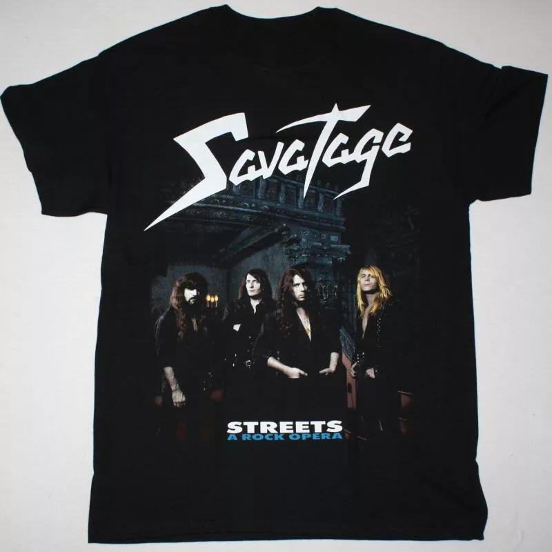 

Savatage Группа Streets Рок-опера Футболка Полный размер S-5XL Унисекс Футболка L